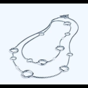 David Yurman sterling silver pearl necklace